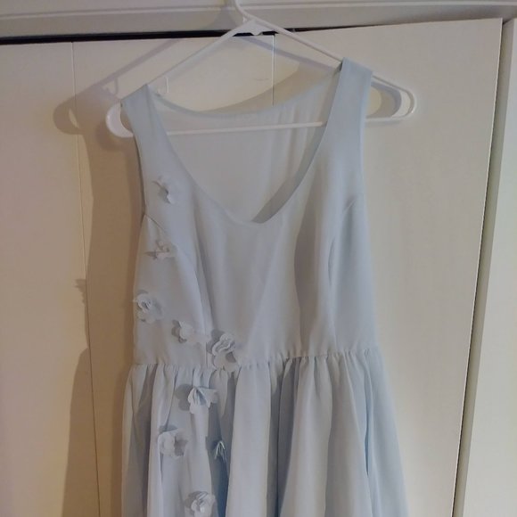ice blue party dress size 14. - Picture 1 of 6